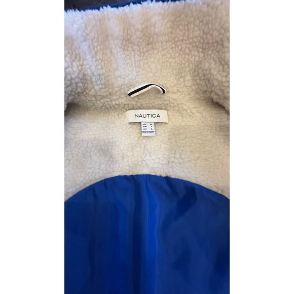 Women’s Nautica Sleeveless Vest With Wool Lining Size Medium Royal Blue - Picture 4 of 9